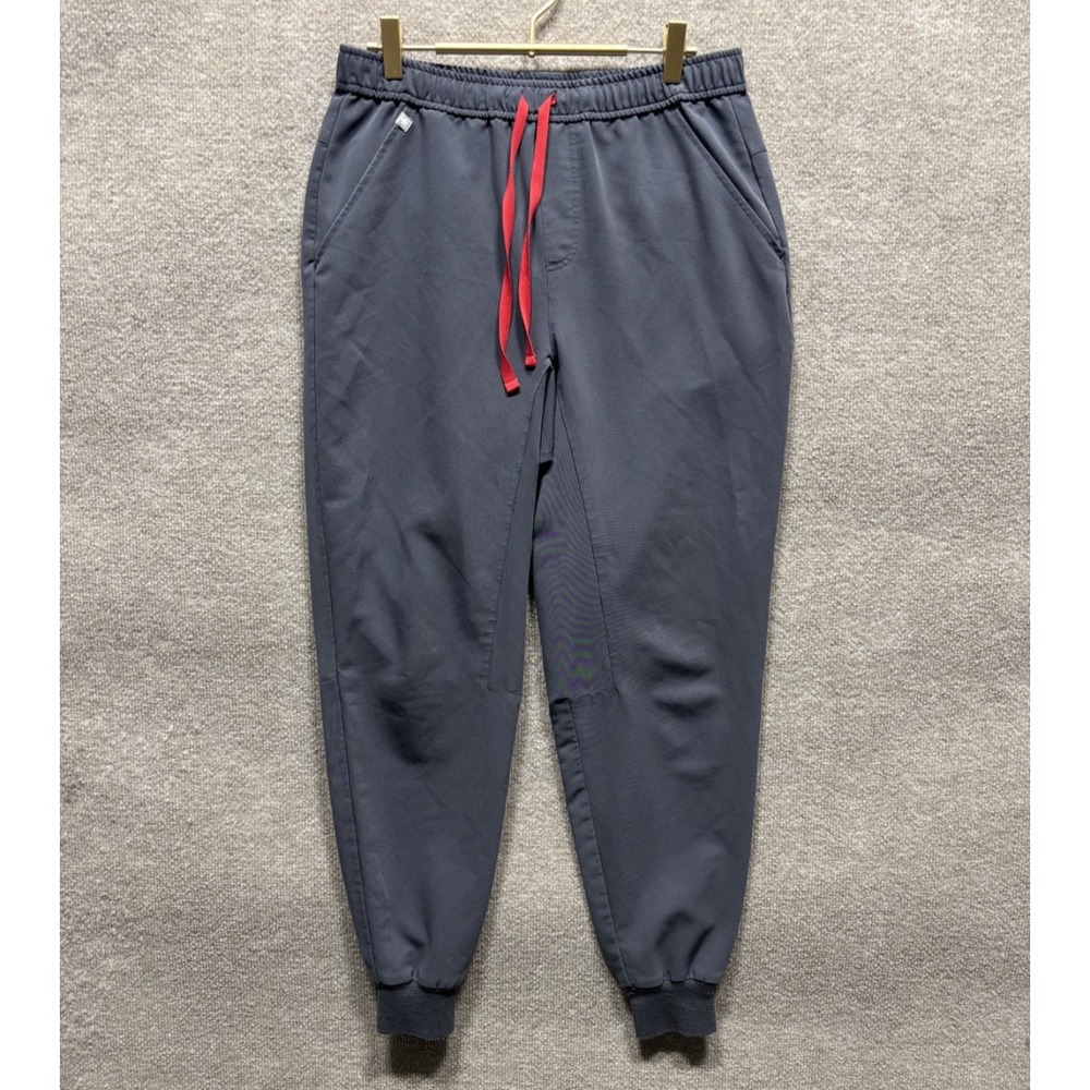 Figs Jogger Scrub Bottom Women's Medium Gray High Waisted Medical Nursing EUC
